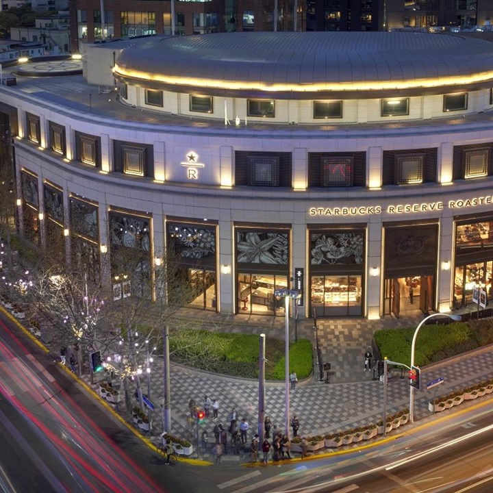 Starbucks Reserve Roastery at HKRI Taikoo Hui is a hotspot in Shanghai. 